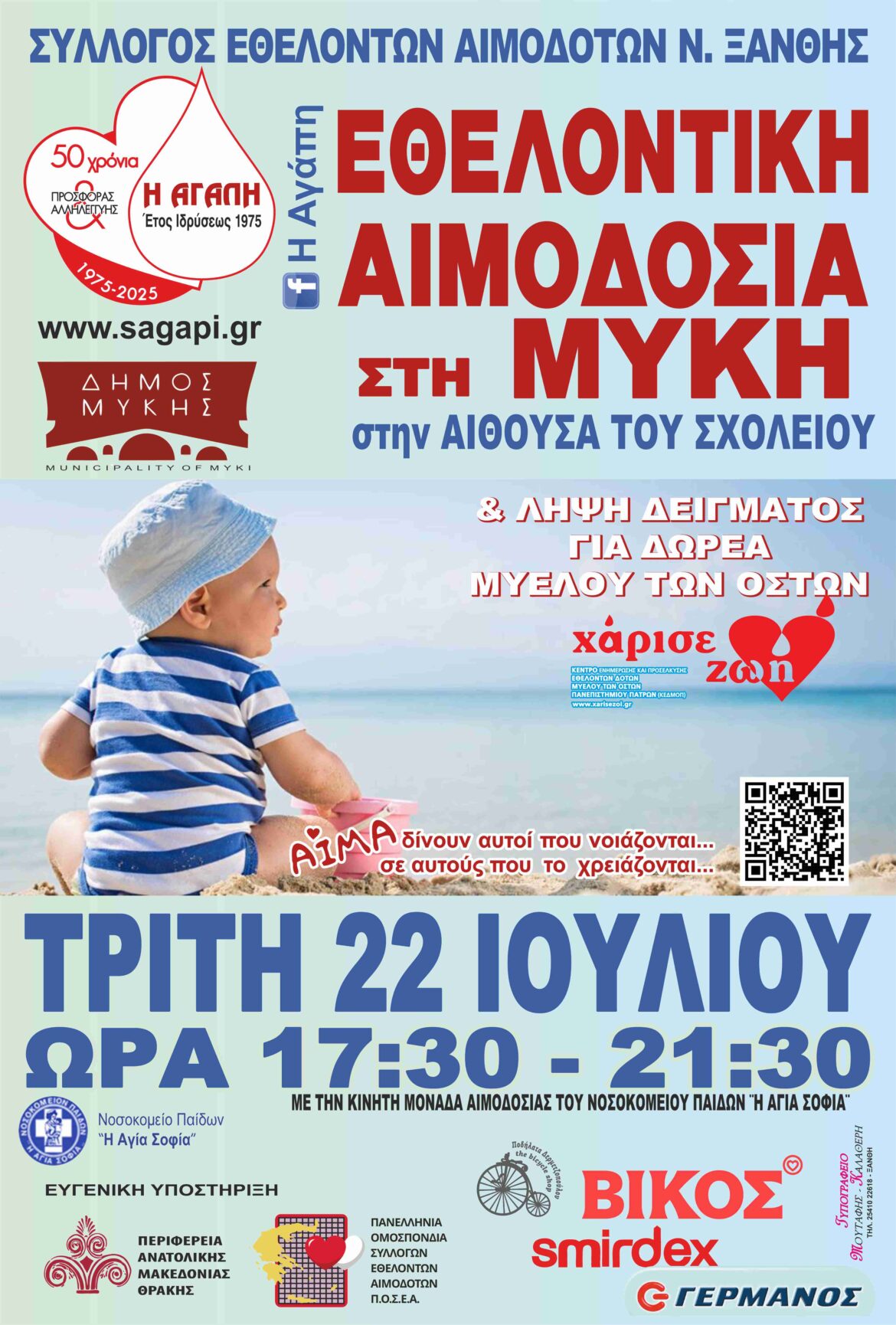 Εθελοντική Αιμοδοσία στο Δήμο Μύκης